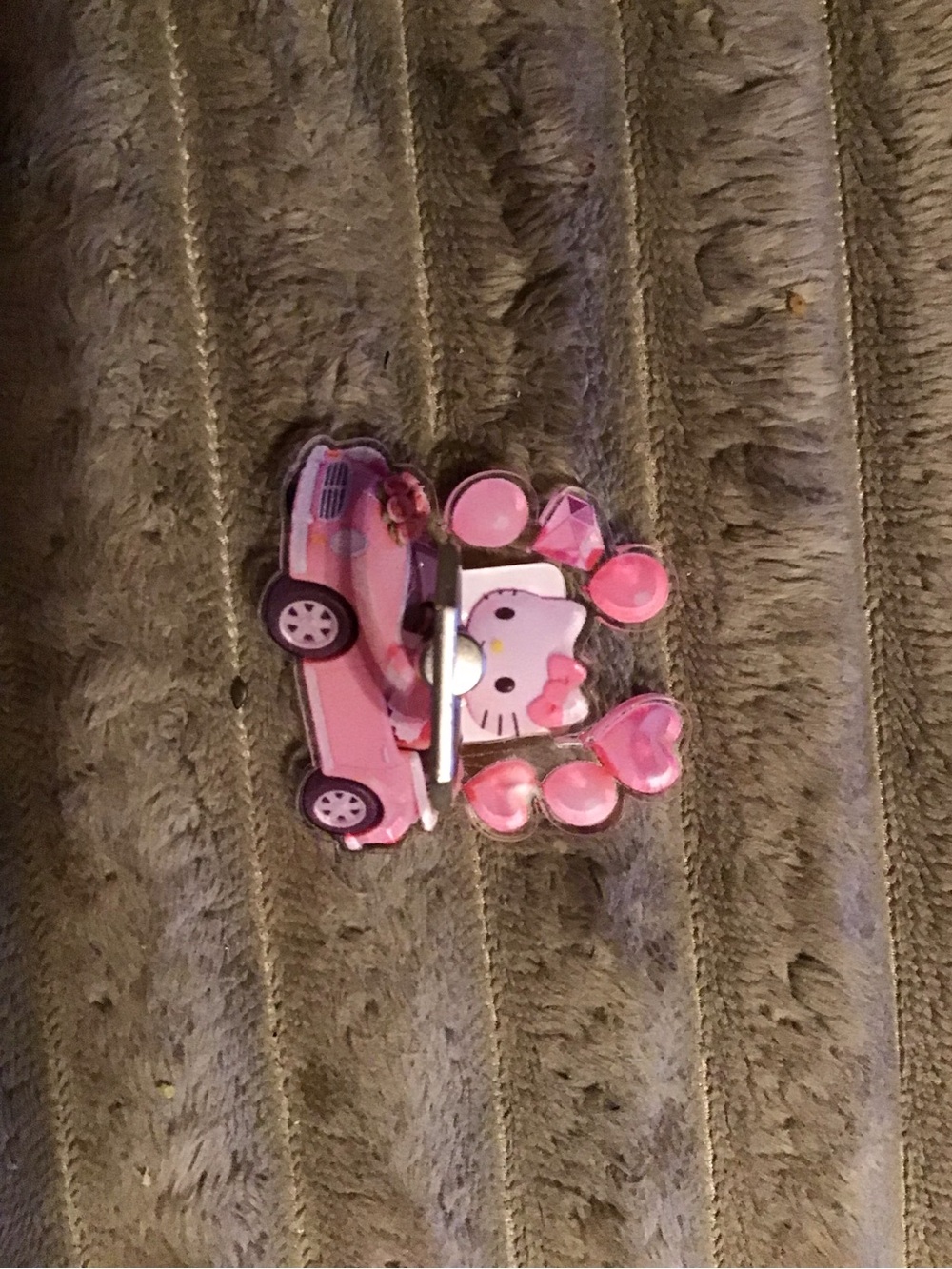 Hello Kitty Pink Car phone Clip with Heart Charms